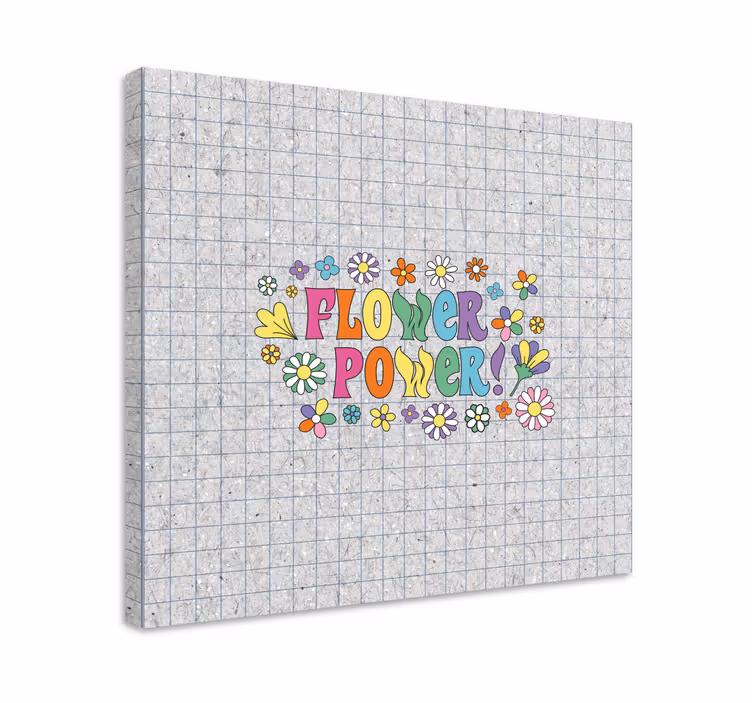 Cuadro vintage Lema del poder de las flores - TenVinilo