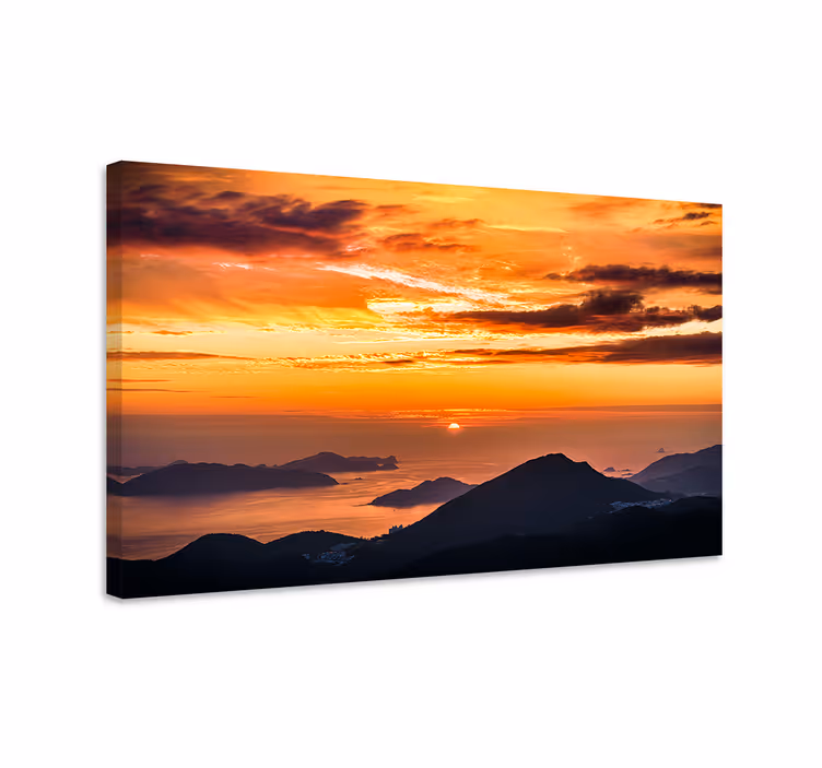 Cuadro paisajes Fotografía estética puesta de sol sueca - TenVinilo