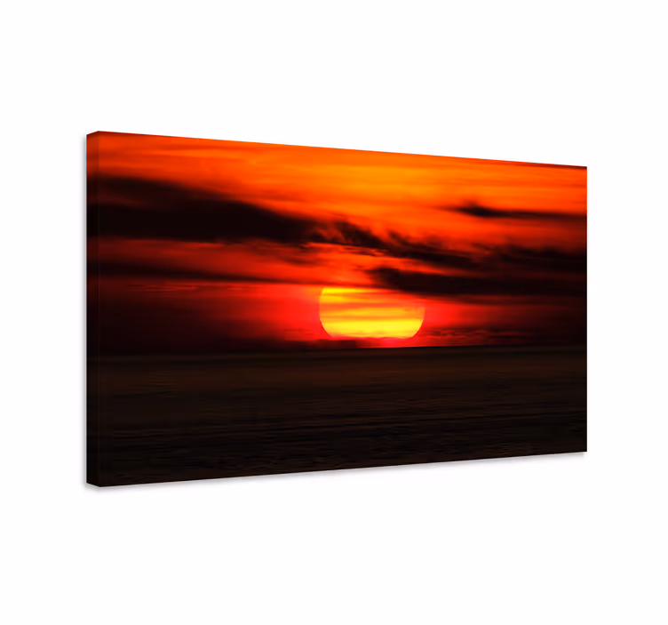 Cuadro paisajes vista impresionante del atardecer - TenVinilo