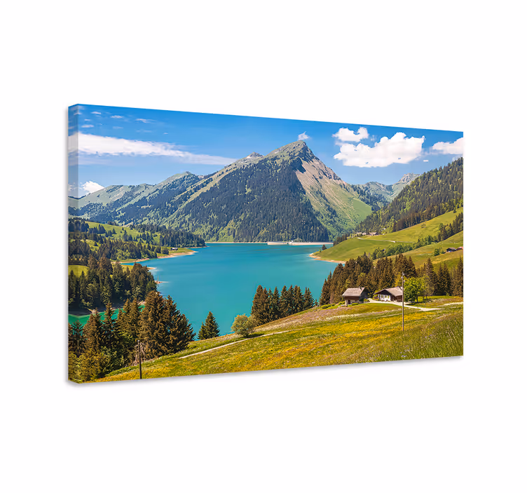 Cuadro paisajes escena de serenidad alpina - TenVinilo