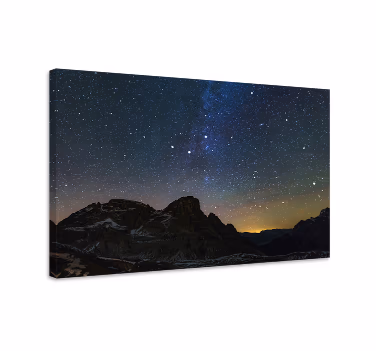 Cuadro moderno Vista a las estrellas y la montaña - TenVinilo