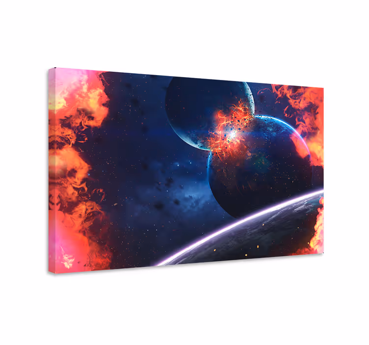 Cuadro moderno Asombrosa explosión planetaria - TenVinilo