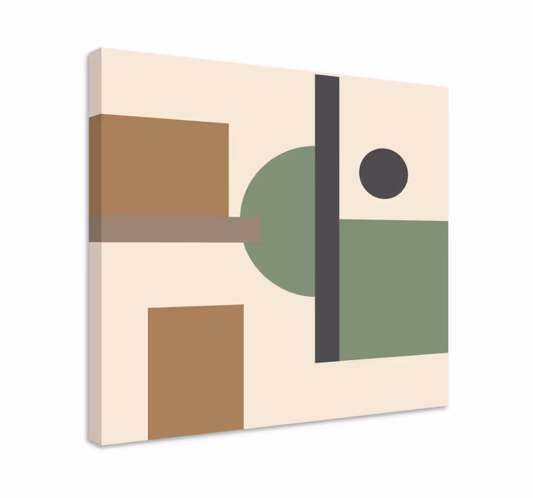 Cuadro moderno formas geométricas conceptuales - TenVinilo