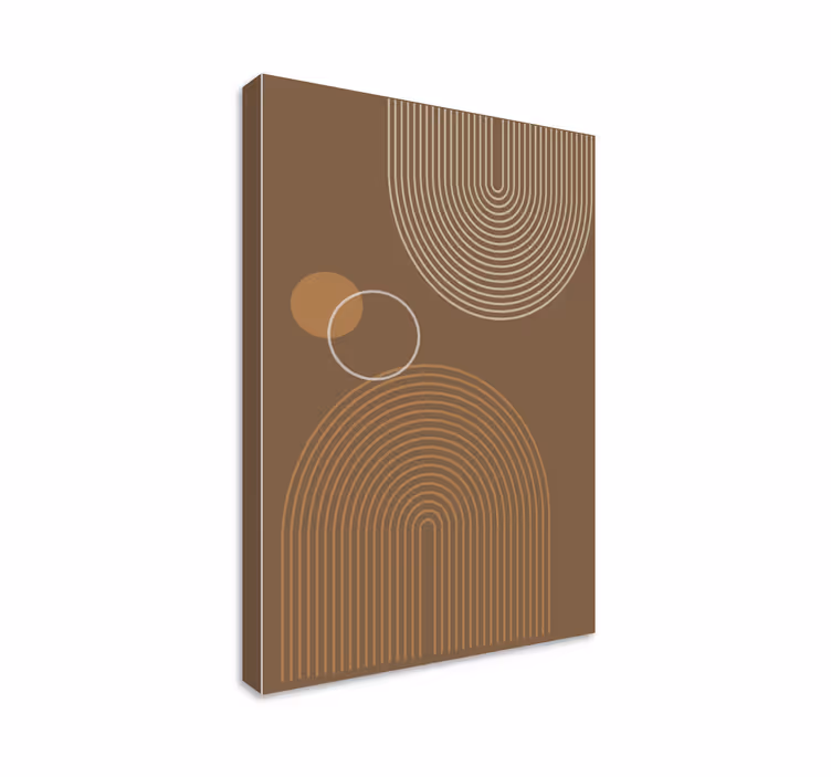Cuadro moderno Cálidos arcos geométricos - TenVinilo