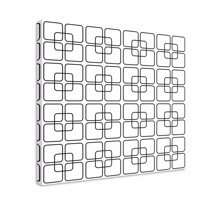 Cuadro figuras geométricas patrón cuadrado intrincado - TenVinilo