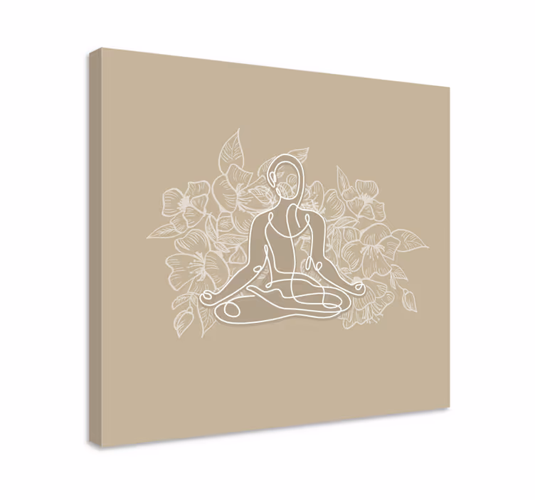Cuadro buda contorno del buda serene - TenVinilo