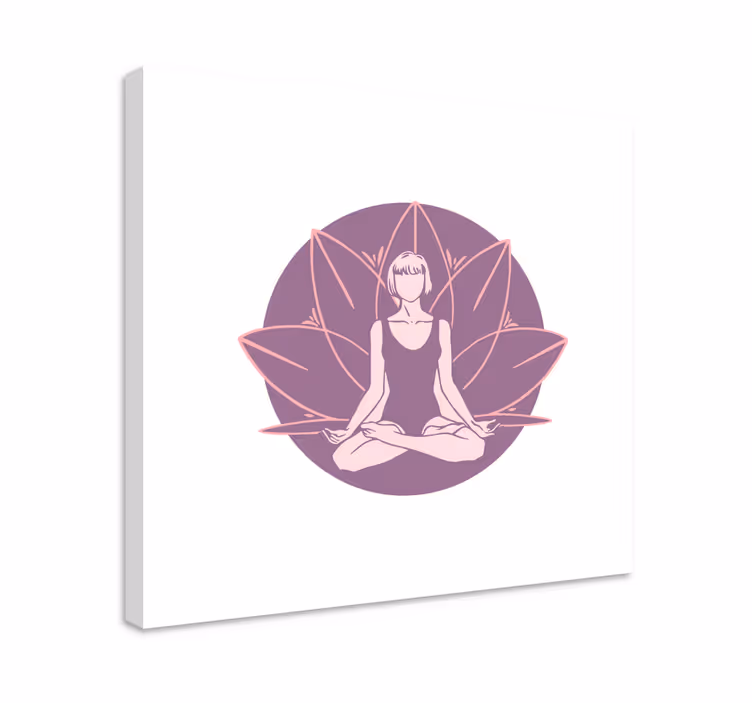 Cuadro en arte Arte de la meditación de la flor de loto - TenVinilo
