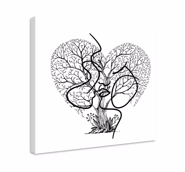 Cuadro de árboles Árboles en forma de corazón - TenVinilo