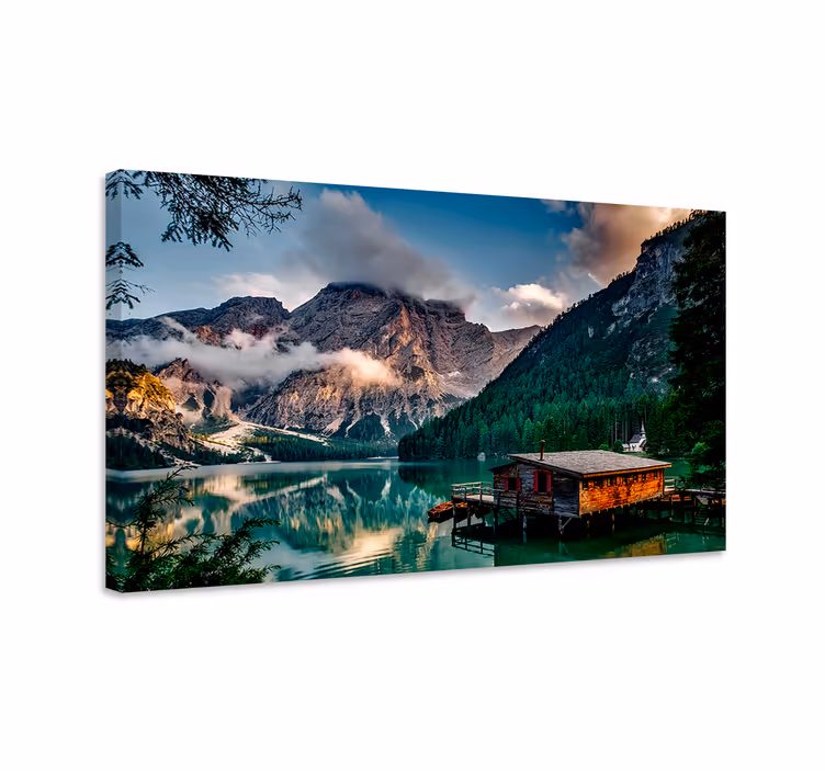 Cuadro paisajes Vistas al lago estilo cottagecore - TenVinilo