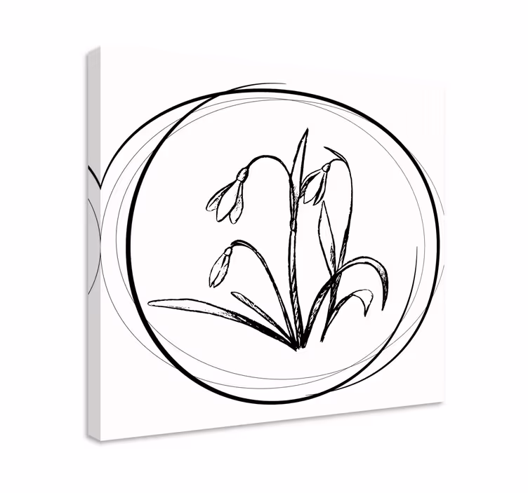 Cuadro de flores campanilla delicada floral - TenVinilo