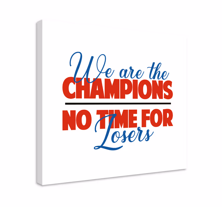 Cuadro frase espíritu de rally de campeones - TenVinilo