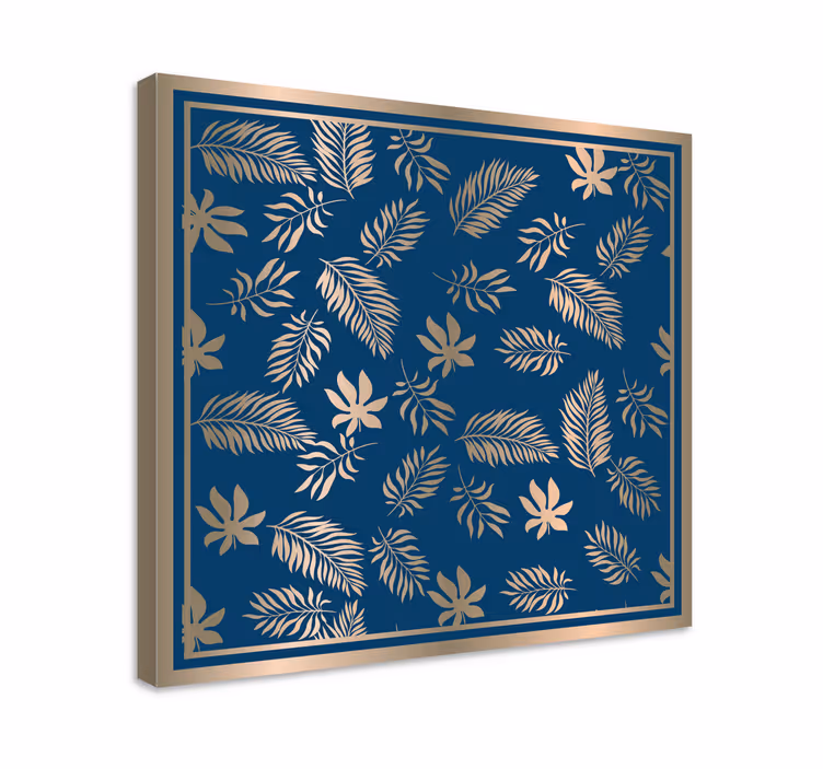 Cuadro de flores Diseño de flor azul de estilo africano - TenVinilo
