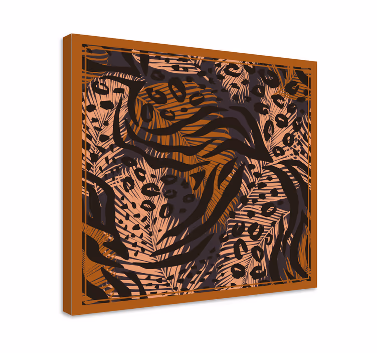 Cuadro abstracto Diseño colorido abstracto de estilo africano - TenVinilo