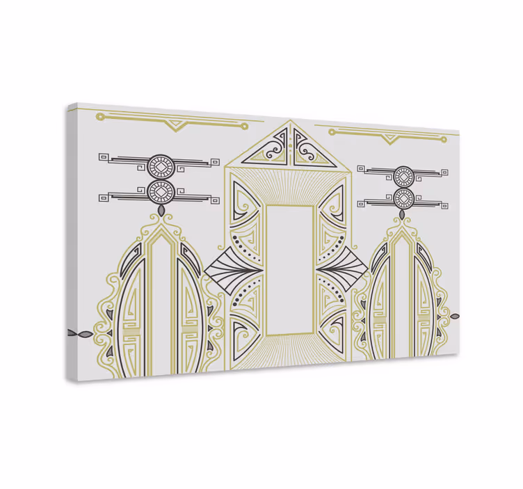 Cuadro elegante Patrón ornamental "art deco" - TenVinilo