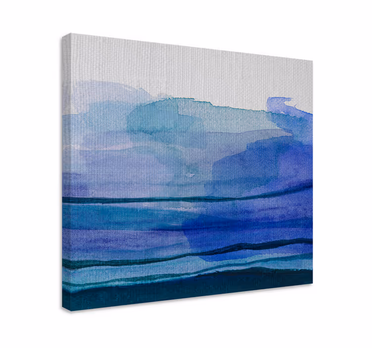 Cuadro paisajes capas de agua azul - TenVinilo