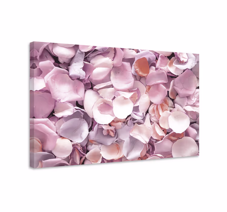 Cuadro de flores Estilo elegante rosa hojas - TenVinilo