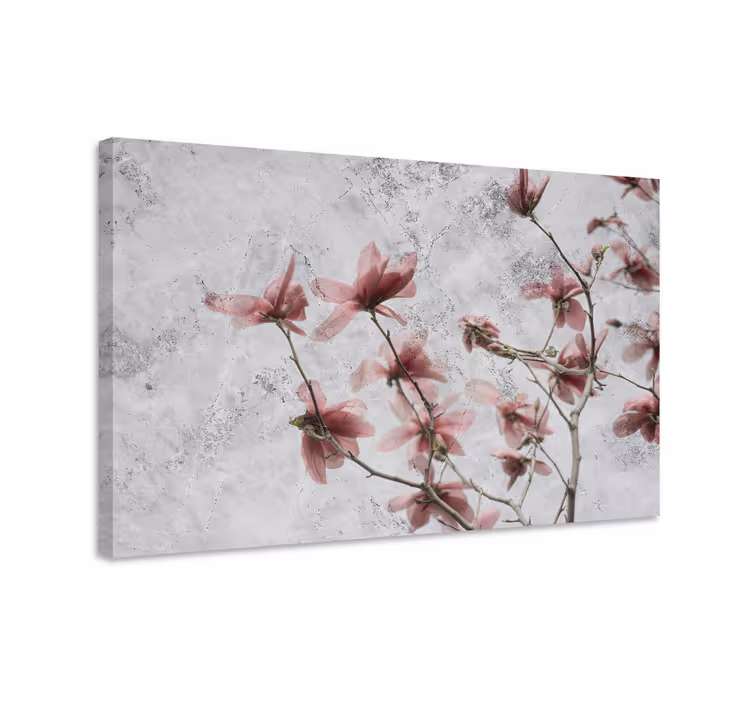 Cuadro de flores Elegante diseño de magnolia estilo glamour - TenVinilo