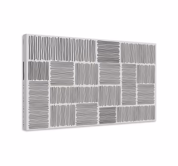 Cuadro moderno Línea blackwhite estilo de mediados de siglo - TenVinilo