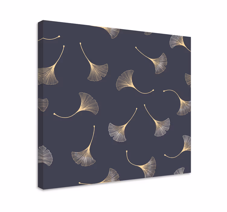 Cuadro de flores patrón de hojas de ginkgo - TenVinilo
