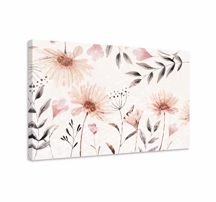 Cuadro de flores Acuarela flores fabulosas - TenVinilo