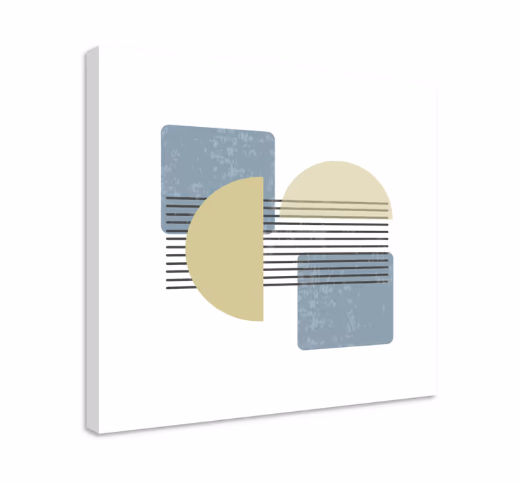 Cuadro figuras geométricas formas circulares abstractas - TenVinilo