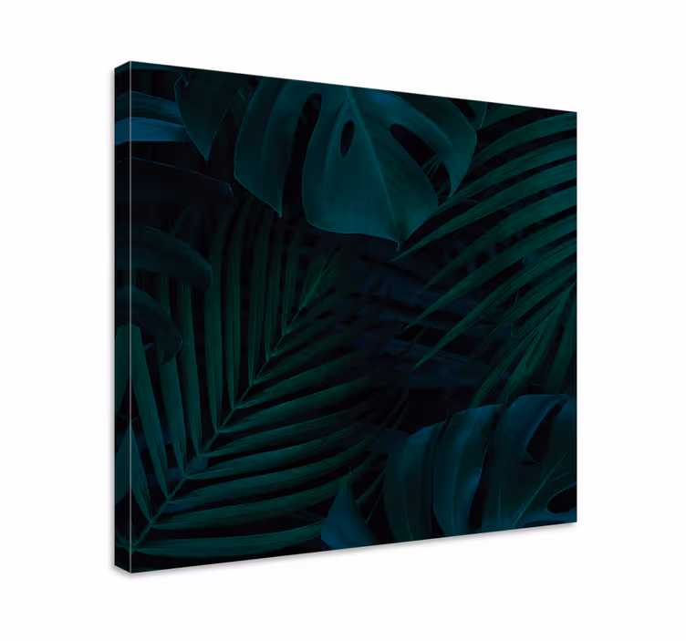 Cuadro de flores hojas tropicales lujosas - TenVinilo