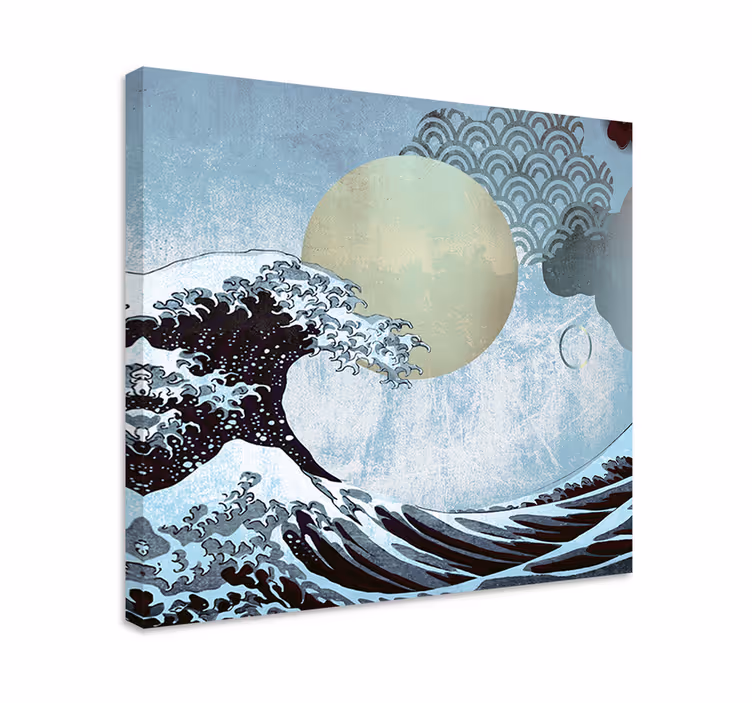 Cuadro paisajes La ola de arte oriental - TenVinilo