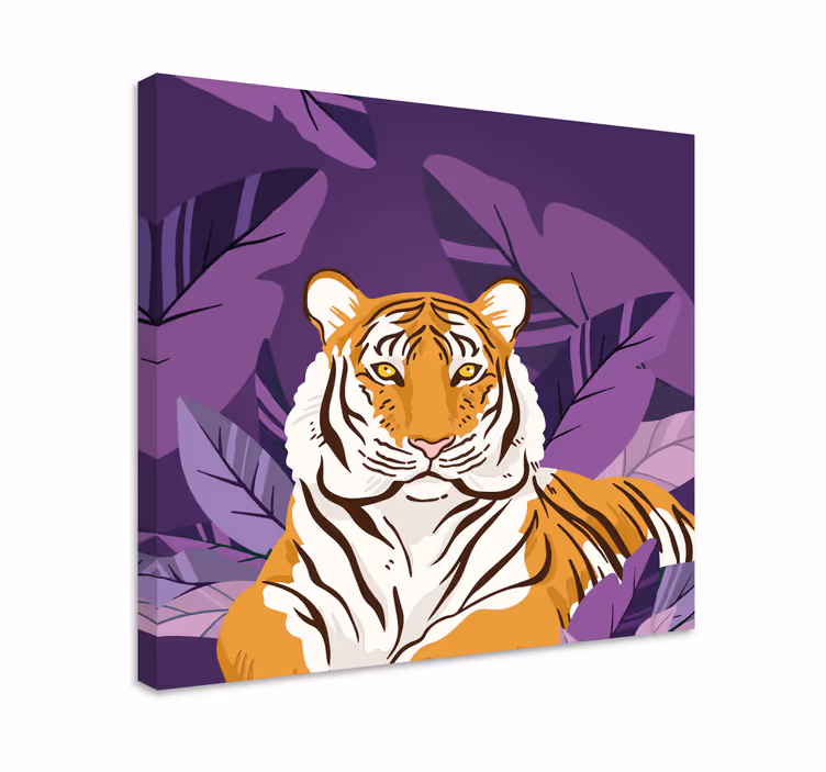 Cuadro animales retrato de tigre majestuoso - TenVinilo