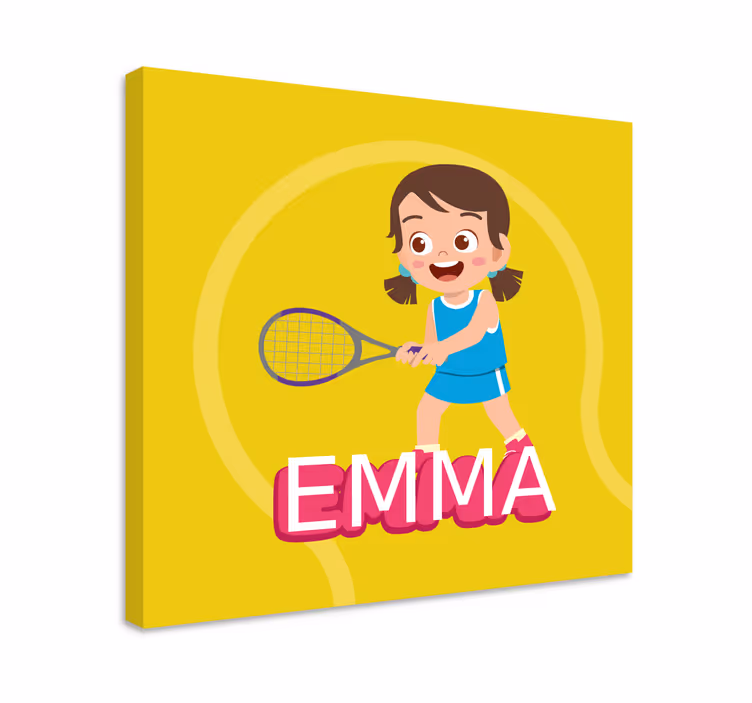 Cuadro flores chica de tenis emma - TenVinilo