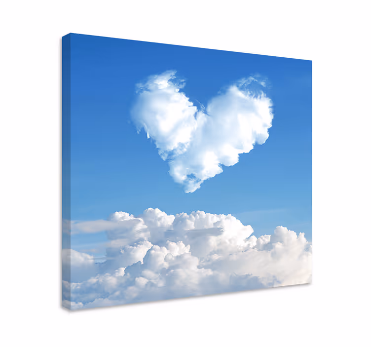 Cuadro abecedario nube en forma de corazón - TenVinilo