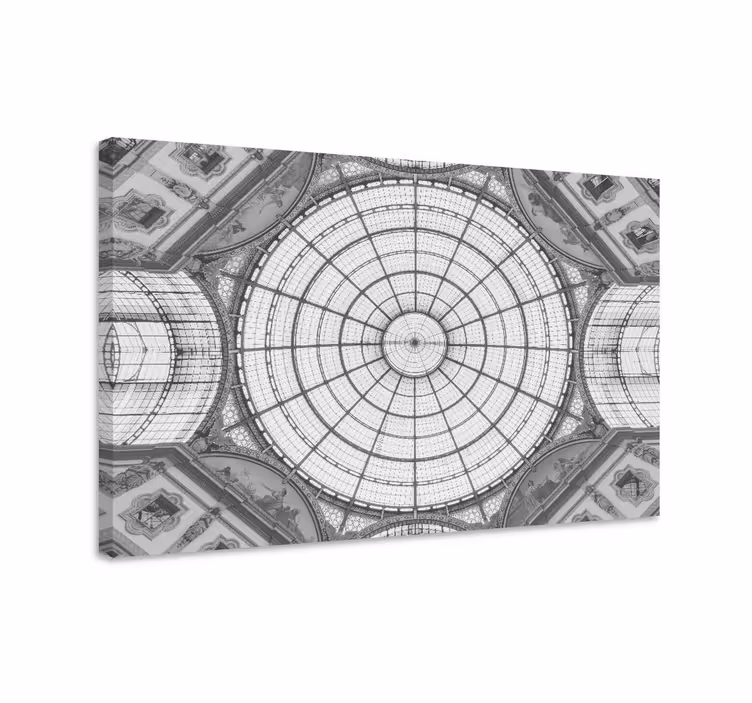Cuadro 3d Arquitectura de vidrio vintage - TenVinilo