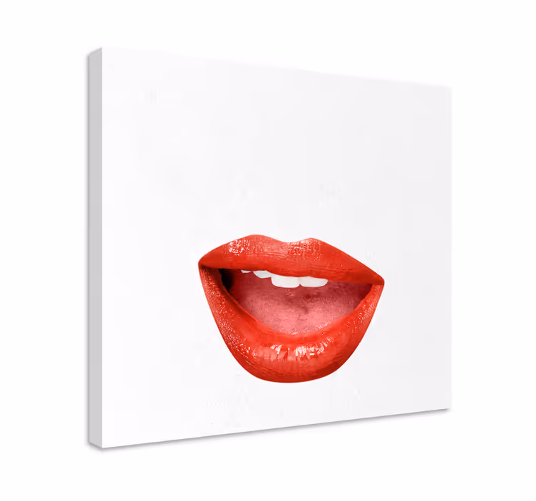 Cuadro de personas retrato de labios - TenVinilo