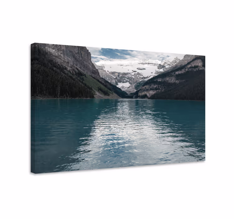 Cuadro paisajes lago de montaña sereno - TenVinilo