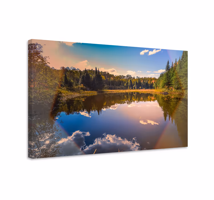 Cuadro paisajes reflejo sereno del agua - TenVinilo