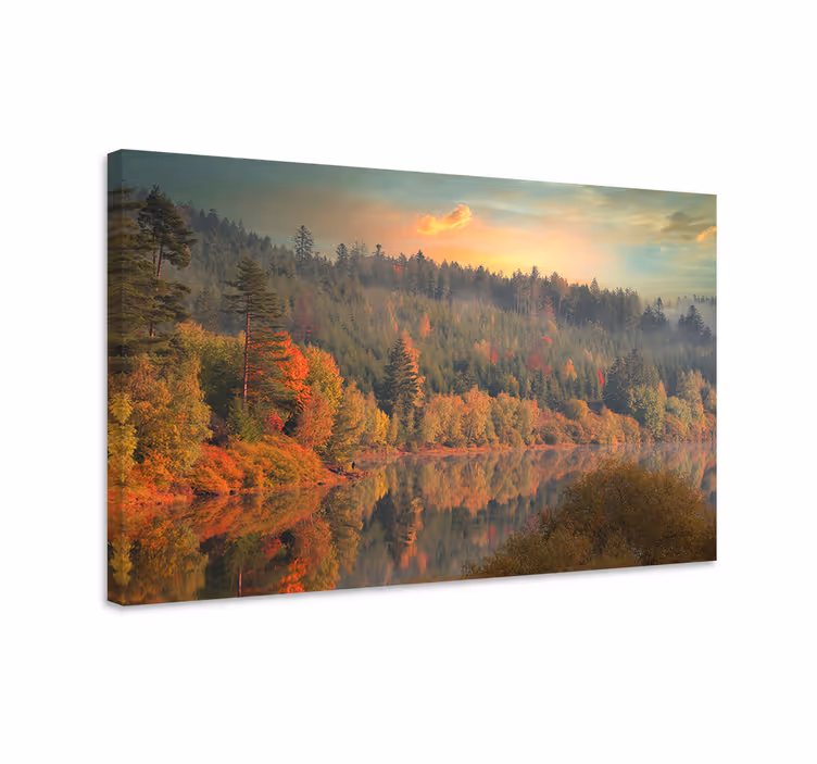 Cuadro paisajes reflexiones de otoño - TenVinilo