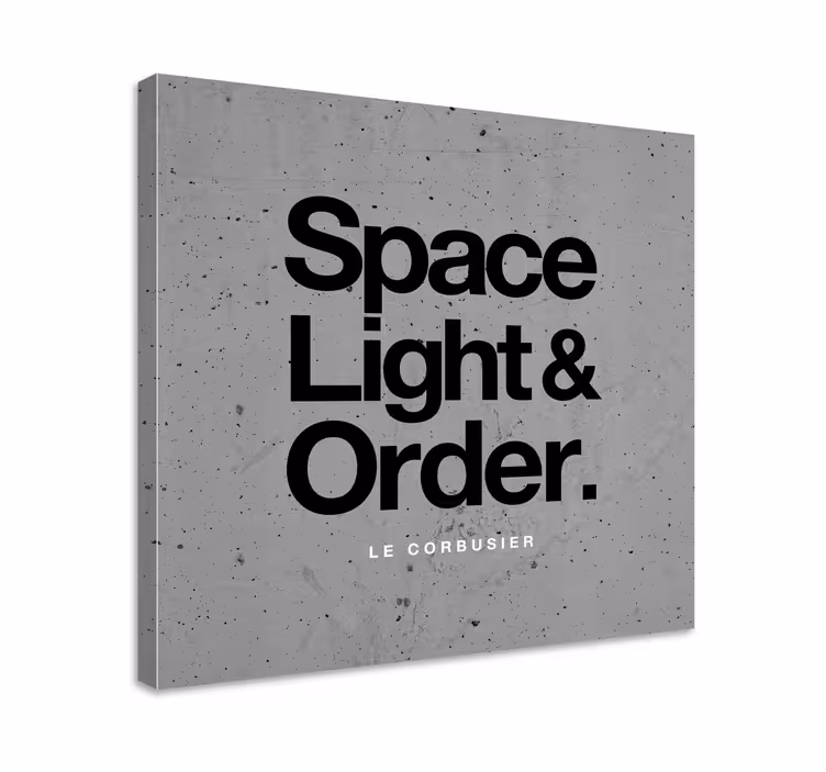 Cuadro frase Las necesidades de le corbusier - TenVinilo