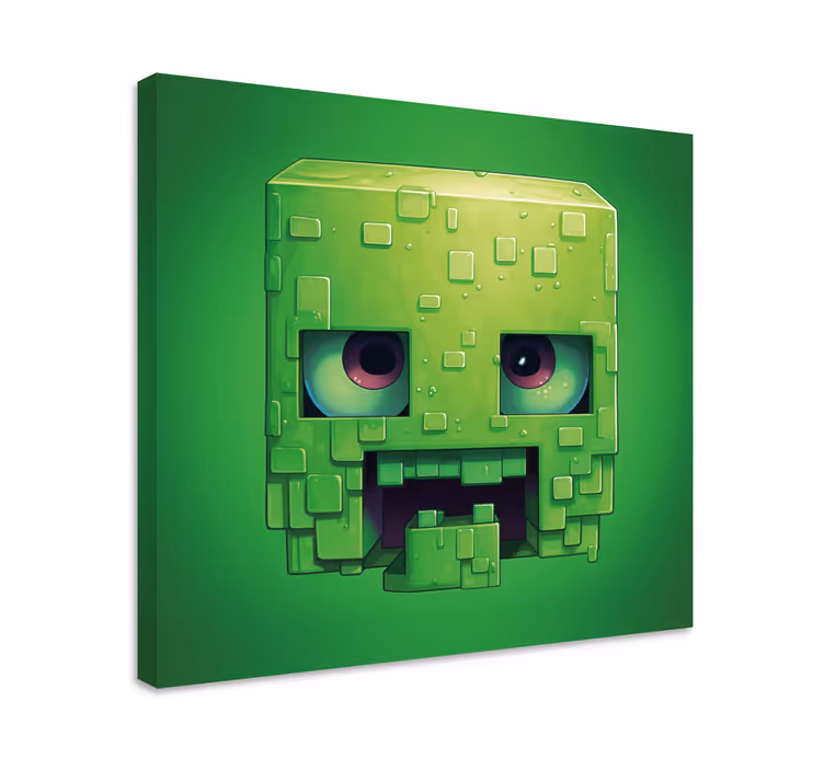 Cuadro decorativo videojuego personaje de arte de píxeles escalof - TenVinilo