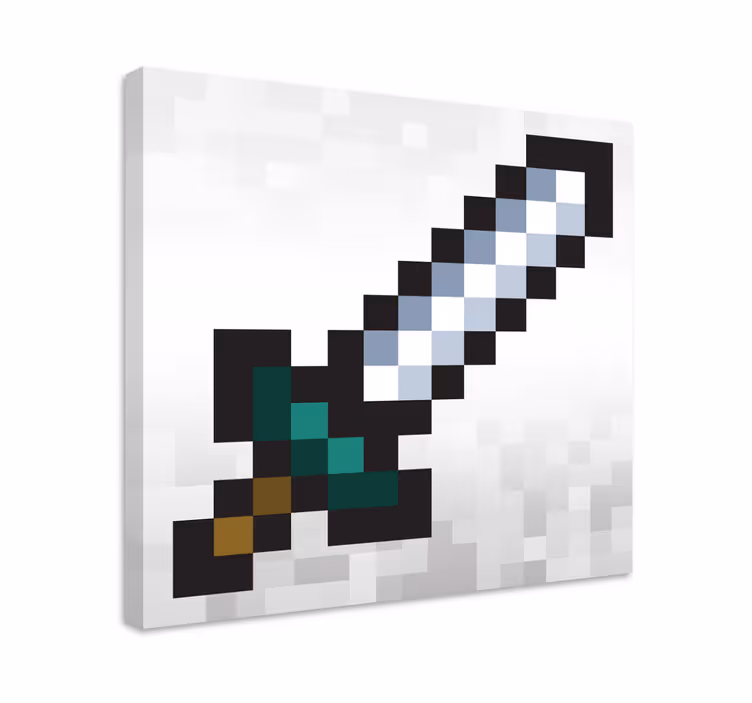 Cuadro decorativo videojuego espada de píxel - TenVinilo