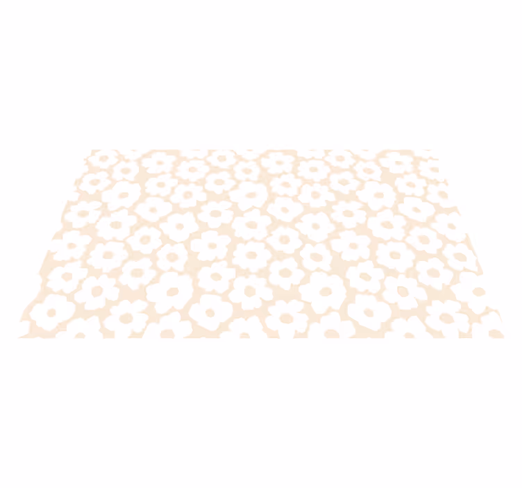Alfombra vinílica flores amapola blanca - TenVinilo