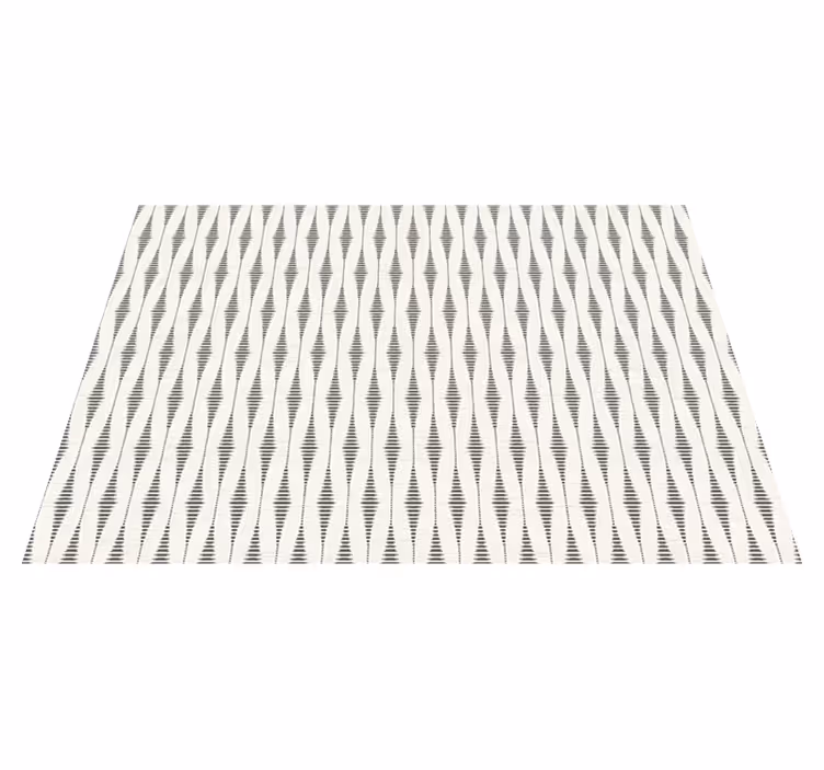 Alfombra vinílica moderna rabaul ikat gris y beige - TenVinilo