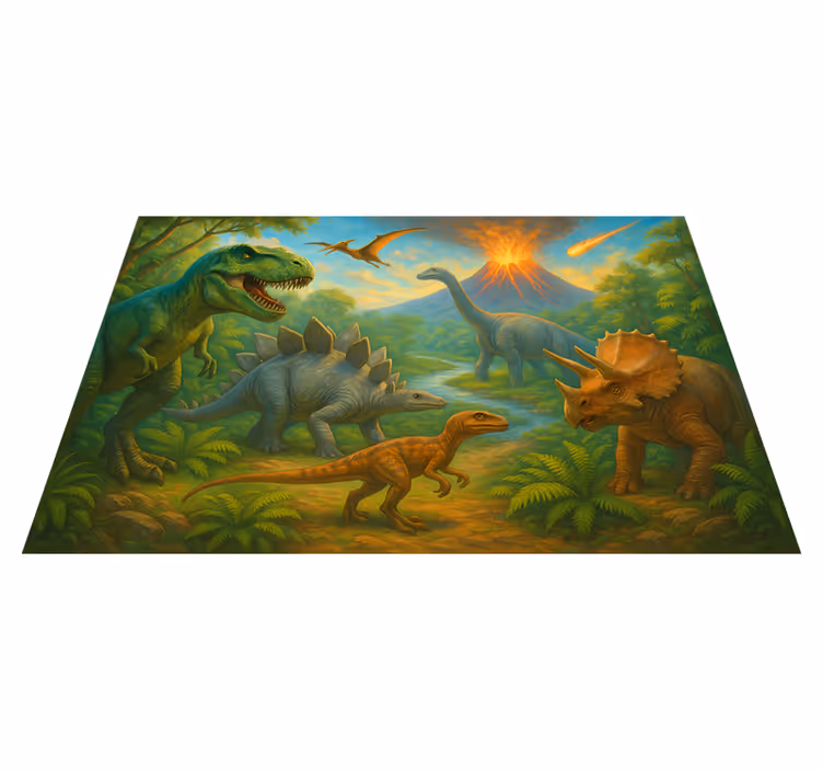 Aflombra vinílica animales extinción de los dinosaurios - TenVinilo
