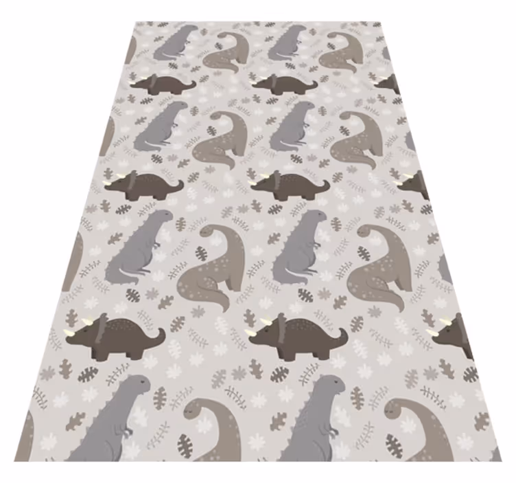Aflombra vinílica animales patrón gris de dinosaurios - TenVinilo