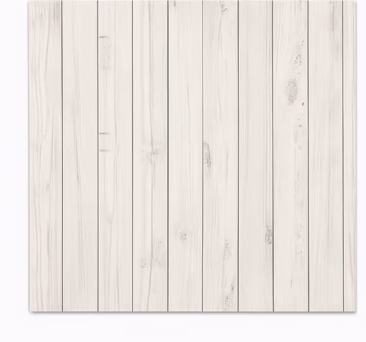 Alfombra vinilo comedor madera blanca desgastada - TenVinilo