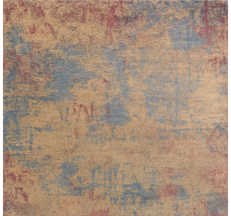 Alfombra vinilo comedor patrón oriental desgastado - TenVinilo