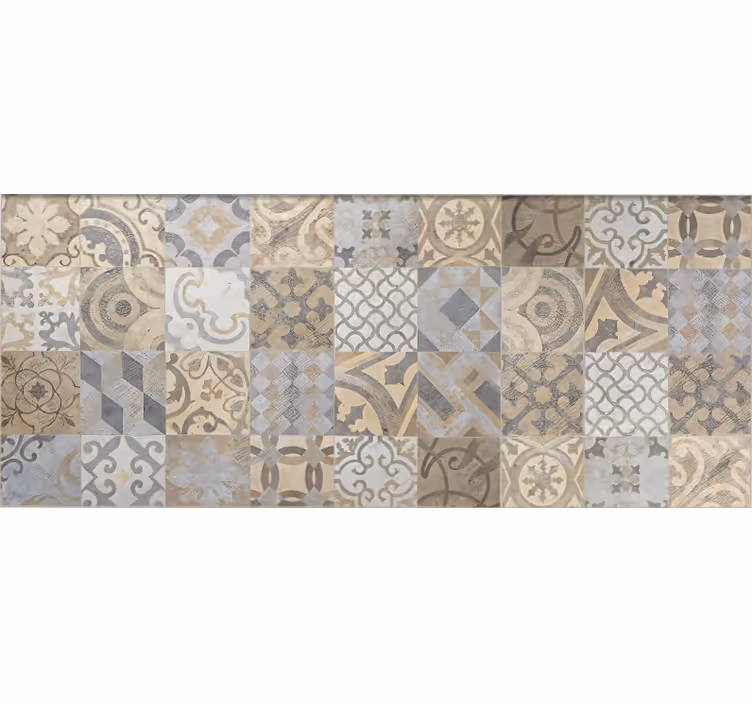 Alfombra vinílica mosaico cementina arancioni - TenVinilo