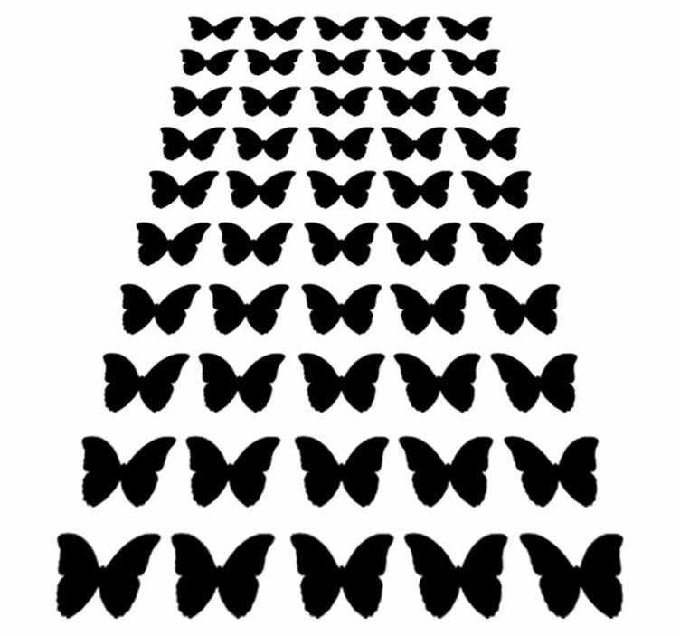 Aflombra vinílica animales mariposas voladoras negras - TenVinilo