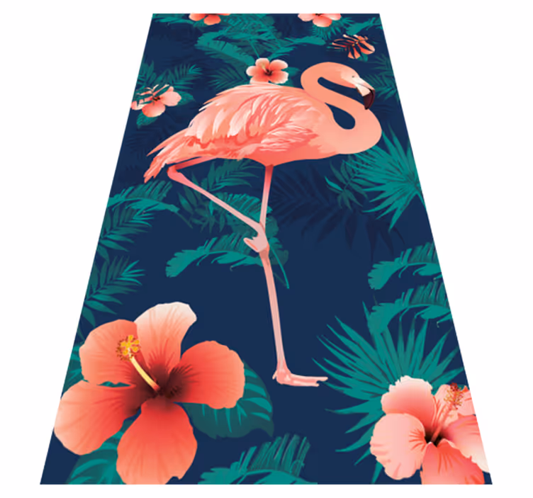 Aflombra vinílica animales flamencos rosas tropicales - TenVinilo