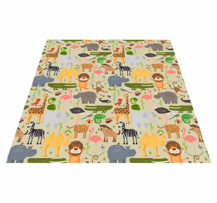 Aflombra vinílica animales diseño selva - TenVinilo