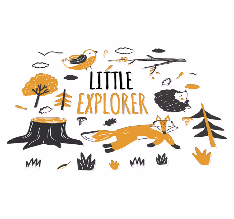 Aflombra vinílica animales pequeño explorador - TenVinilo