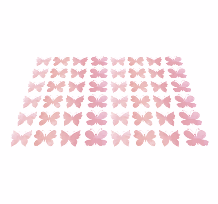 Aflombra vinílica animales diseño mariposas rosas - TenVinilo